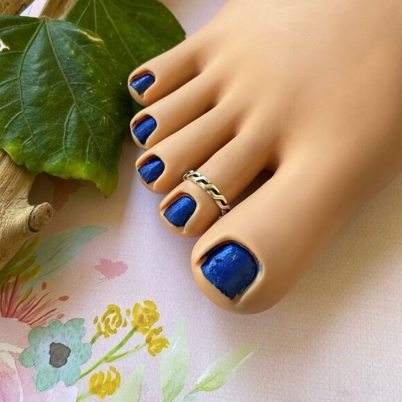 Sterling Silver Weave Toe Ring - Picture 1 of 4
